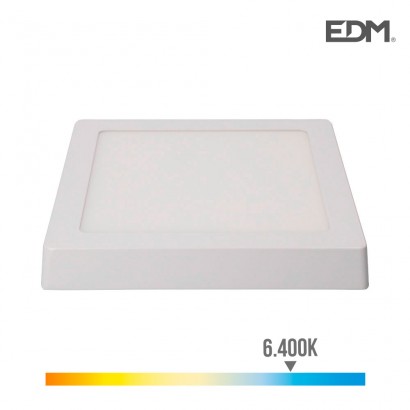 Downlight led superficie 20w 1500 lumens 6.400k luz fria blanco edm