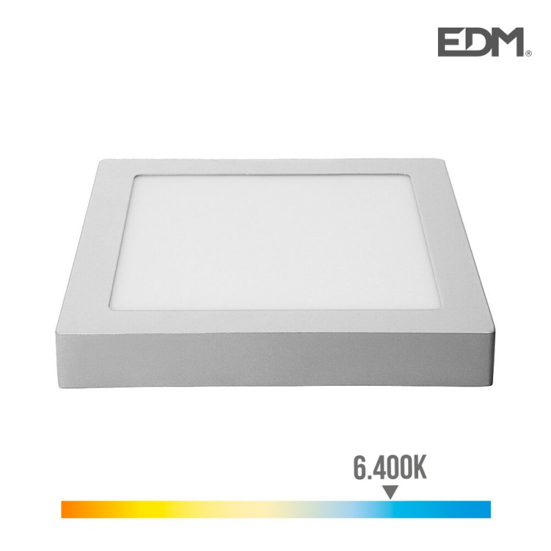 Downlight led superfície 20w 1500 lumens 6.400k llum freda cromo mate  edm