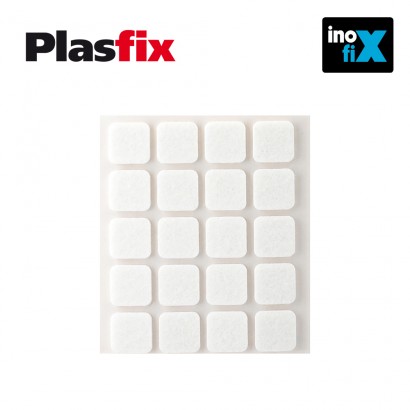 Pack 20 feltre blanc sintètic adhesius diàmetre 17x17mm plasfix inofix 