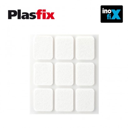 Pack 9 feltre blanc sintètic adhesius diàmetre 29x23mm plasfix inofix 