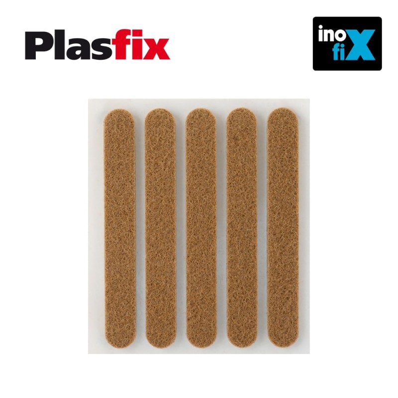 Pack 5 feltre marró sintètic adhesius diàmetre 95x12mm plasfix inofix 
