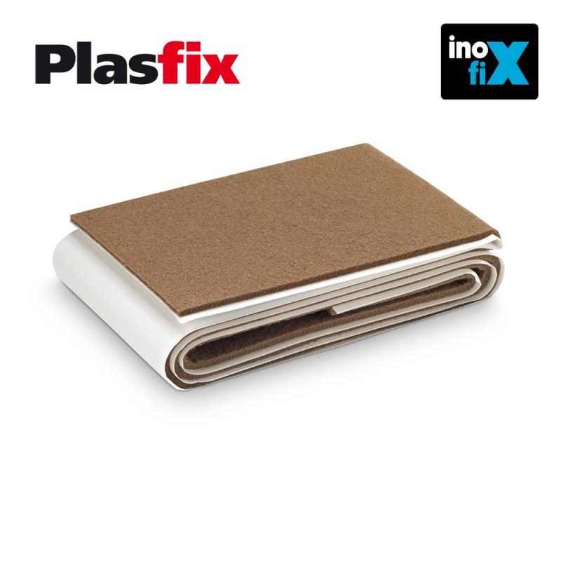 Pack 1 fieltro marron sintetico adhesivo 1000x85mm plasfix inofix