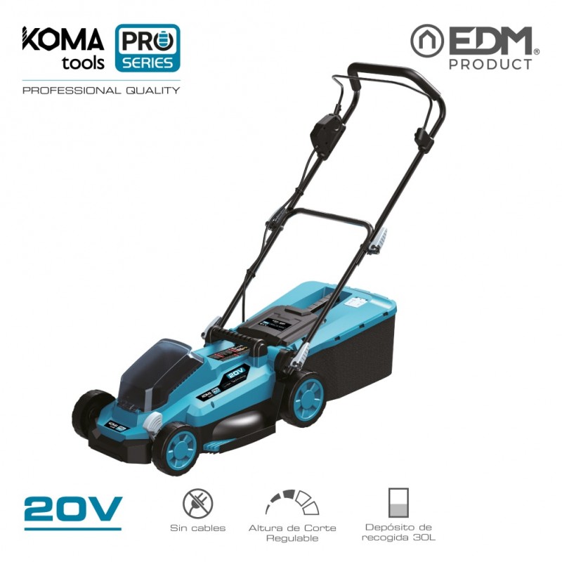 Cortacesped 20v (sin bateria y cargador) koma tools pro series battery edm