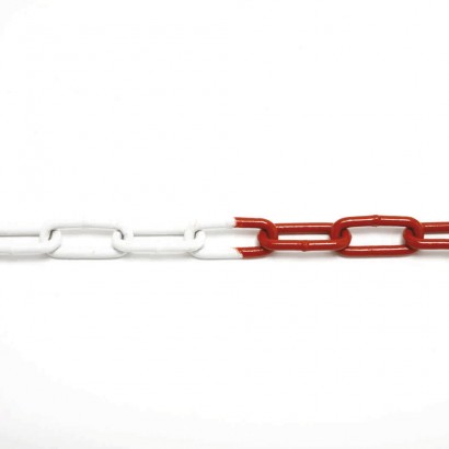 Caixa cadena acer vermella i blanca d.6 40m 