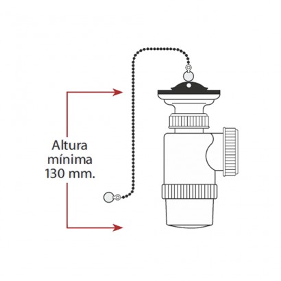 Mini sifó ampolla extensible v70 amb cadena i tap