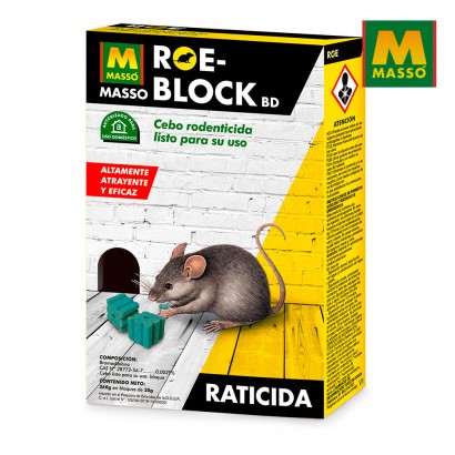 Roe -block 100 gr. raticida massó 