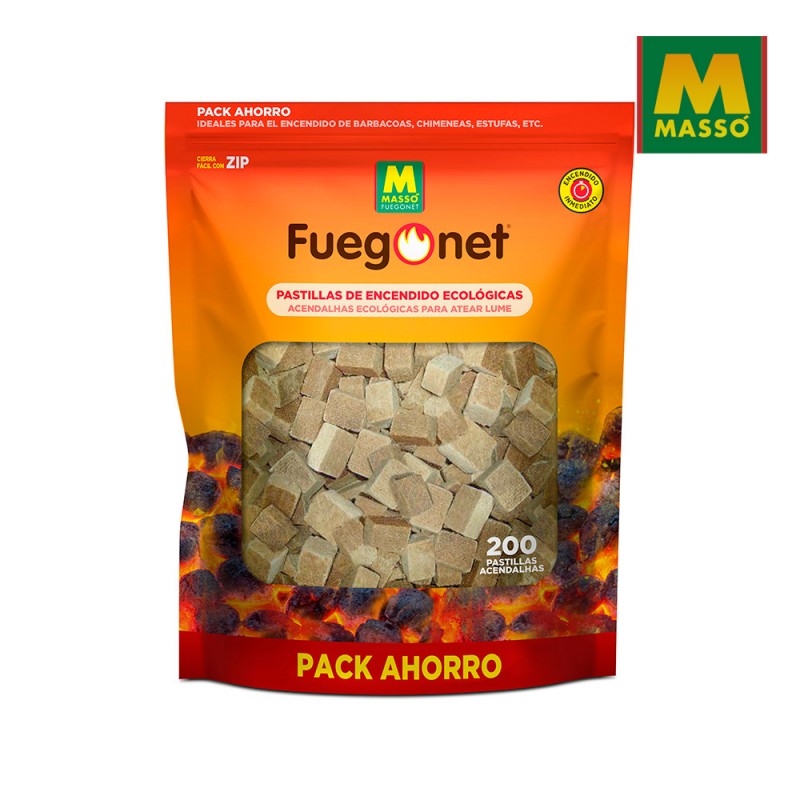 200 pastilles ecològiques encesa fuegonet massó.