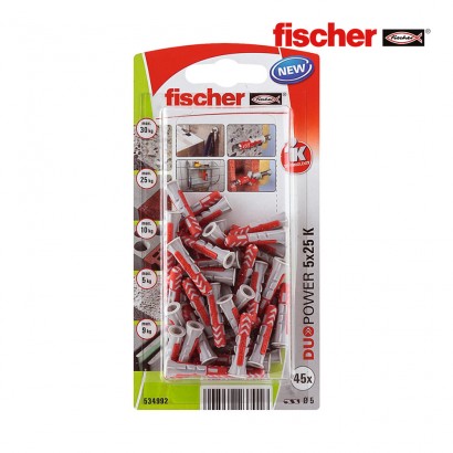 Blister 45 tacs duopower 5x25 fischer