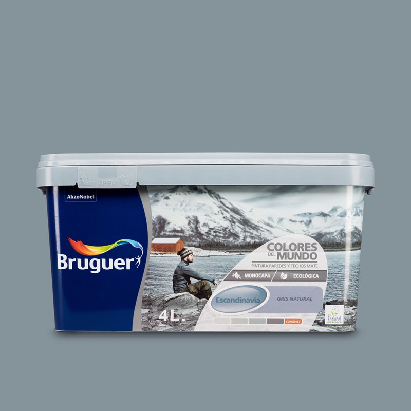 Colores del mundo escandinavia gris natural 4l bruguer