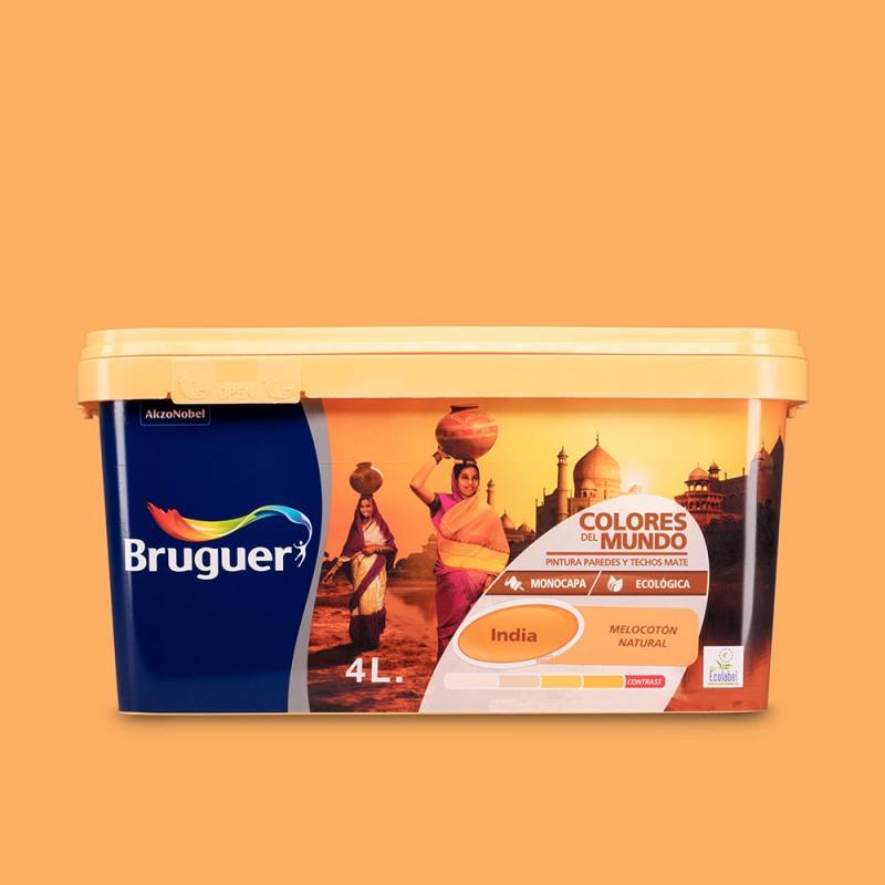 Colores del mundo india melocoton natural 4l bruguer