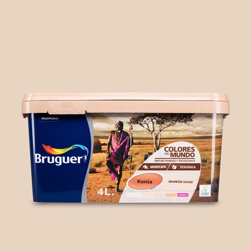 Piintures del món kenya marró suau 4l bruguer