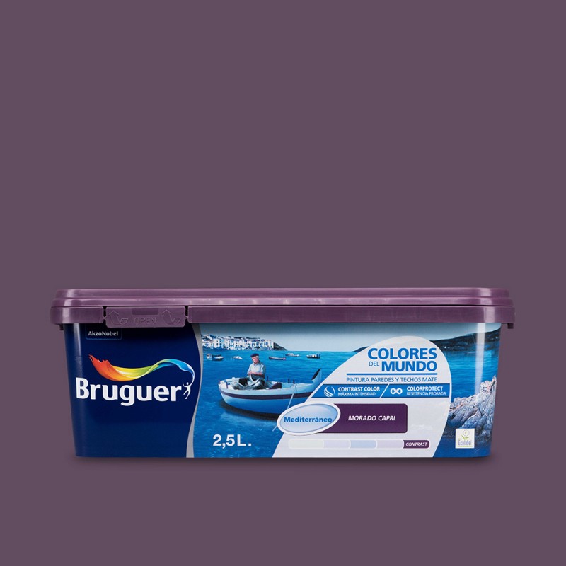 Colores del mundo mediterraneo morado capri contrast 2,5l bruguer