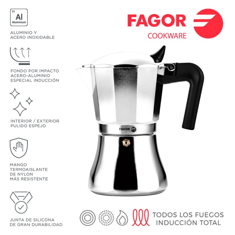 Cafetera cupy 6t alumini 3004 fagor 