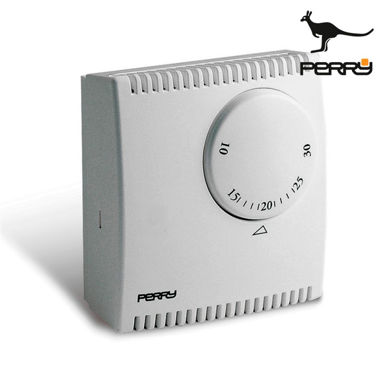 Termostato analogico de expansión de gas serie "teg" sin luz piloto color blanco perry 