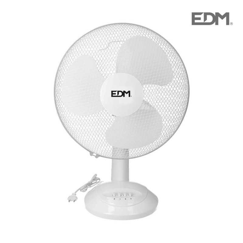 Ventilador de sobremesa blanco 35w  ø aspas 30 cm edm