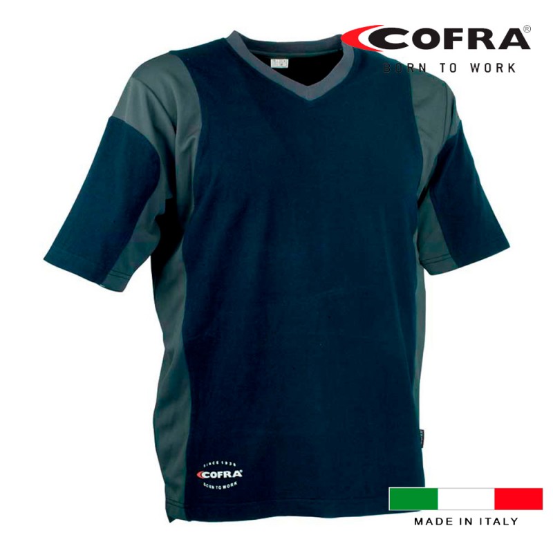 Samarreta java blau marí/gris fosc cofra talla s.