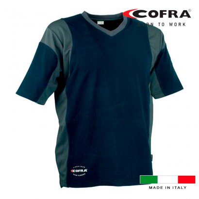 Samarreta java blau marí/gris fosc cofra talla l 