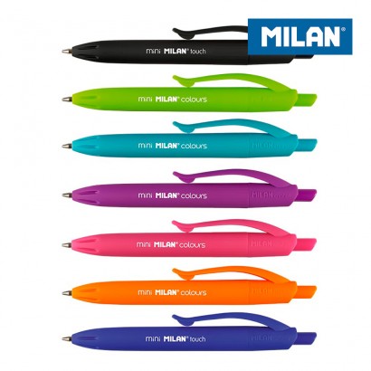 Pack 7 bolígrafs mini colors assortits milan 