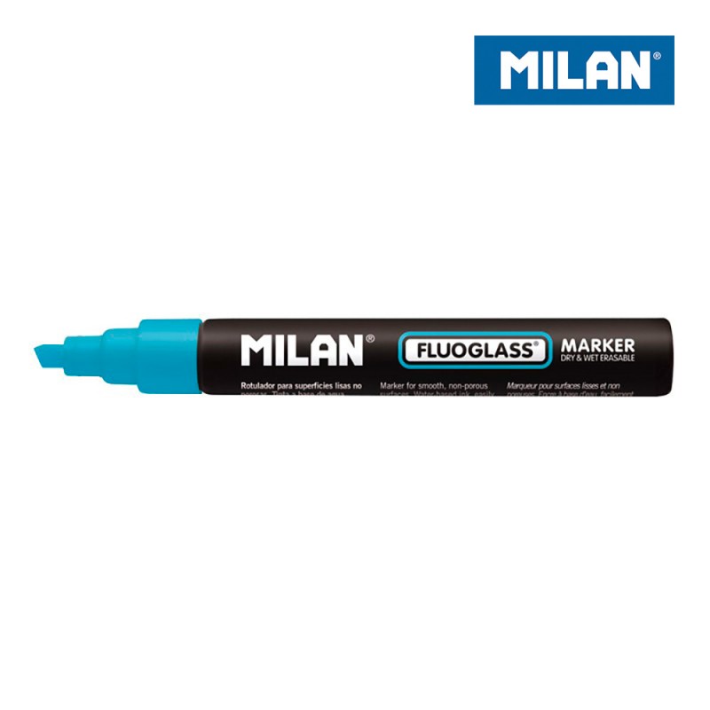 Blister rotulador azul fluoglass2-4mm milan