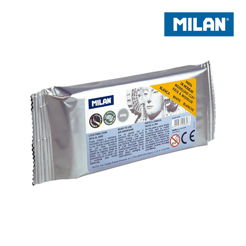 Pasta para modelar blanca 400gr milan