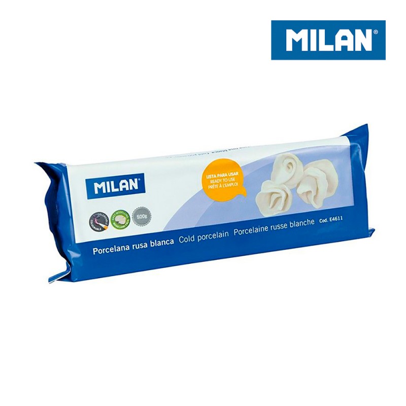 Porcelana rusa blanca 500gr milan