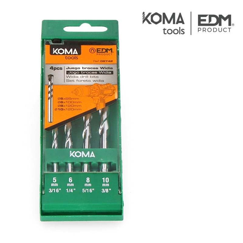 Joc 4 broques widia estàndard  koma tools