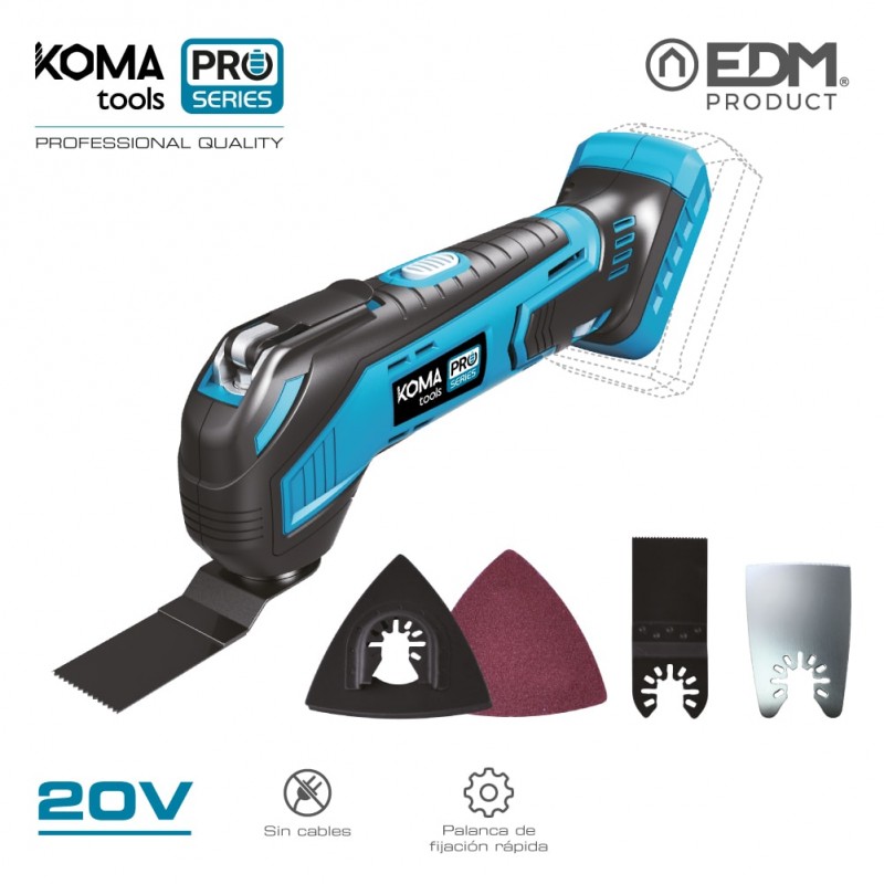 Multiherramienta 20v (sin bateria y cargador) koma tools pro series battery edm