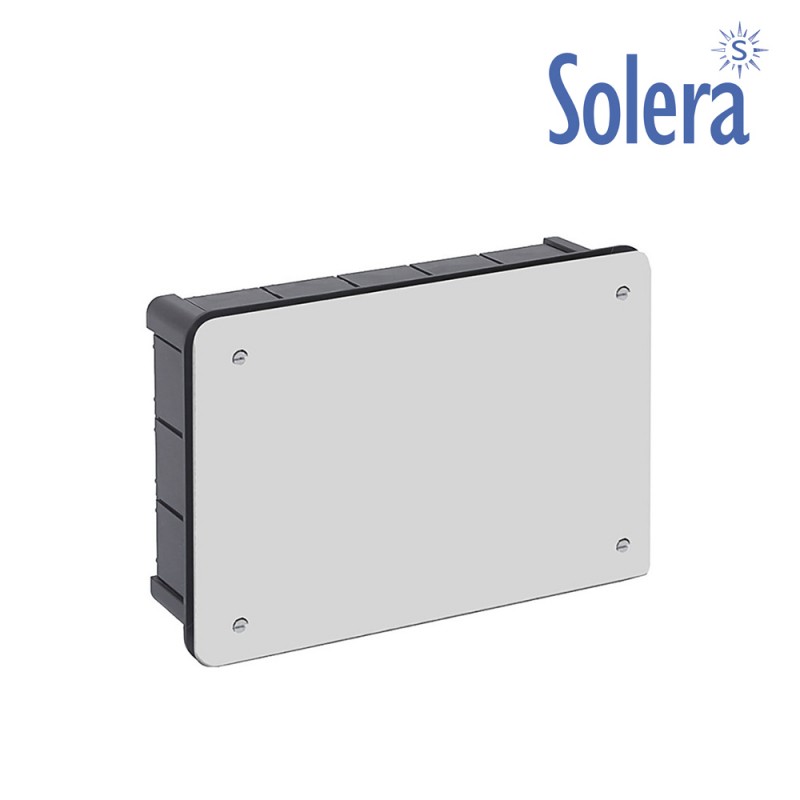 Caixa quadrada 160x100x50mm amb cargols solera