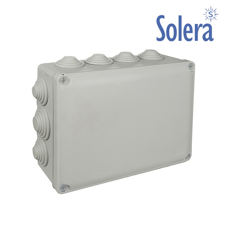 Caja cuadrada estanca 220x170x80mm con tornillos solera