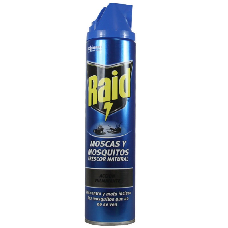 Raid insecticida spray 600ml moscas y mosquitos 