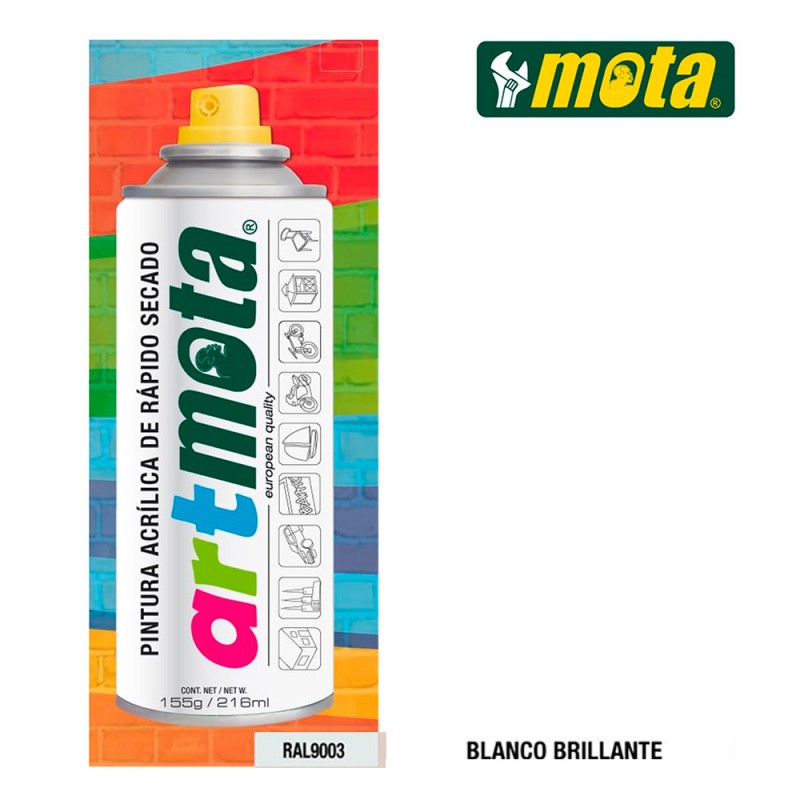 Sprai blanc mate ral9003 216ml mota 