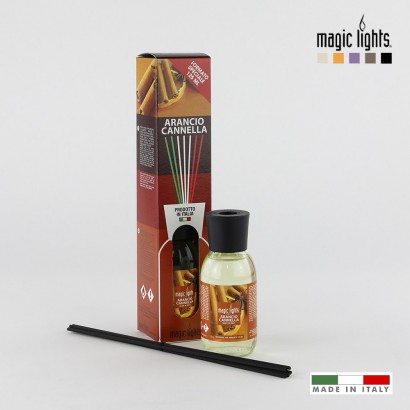 Difusor aroma mikado naranja-canela 125ml magic lights