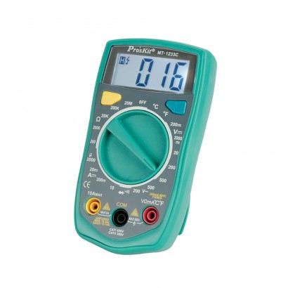 Multímetre digital 3 1/2 dígits amb test de temperatura proskit. 