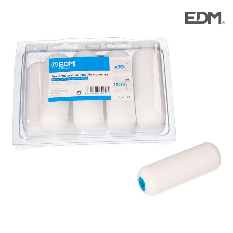 Recanvi mini rodet espuma 110mm 10pcs  edm