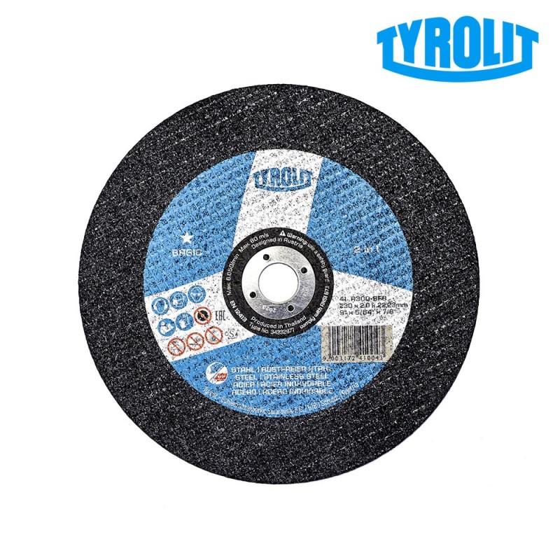 Disc de tall  pla pla 41c 230x2x22,23 a30q-bfb. tyrolit