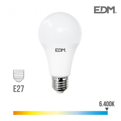 Bombilla standard led e27 24w 2700 lm 6400k luz fria edm