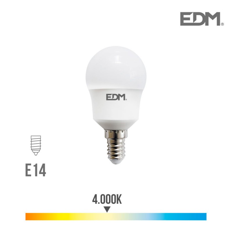 Bombeta esfèrica led e14 8,5w 940 lm 4000k llum dia edm