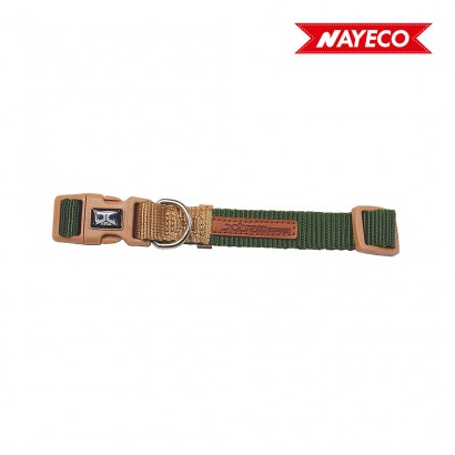 Collar verd-beig forest-british x-trm doble premium 48-66cm x 2.5cm nayeco 