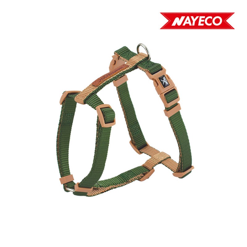Arnès verd-beig forest-british x-trm doble premium 45-75cm x 2cm nayeco 