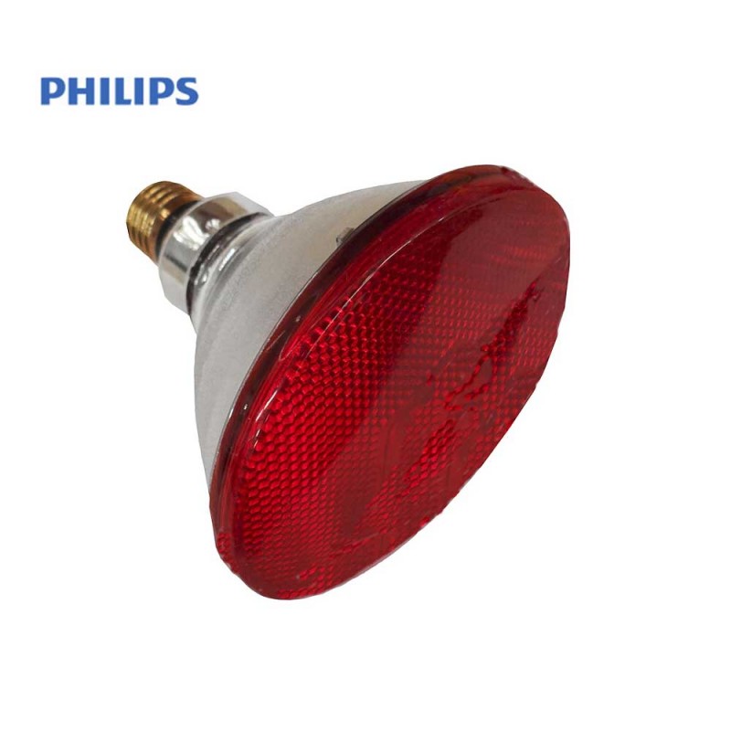 Bombeta par infrarojos 100w e27 vermella (terapèutica) philips 