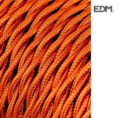 Cable tèxtil trenat 2x0.75mm 25mts c12 oro seda  euro/mts