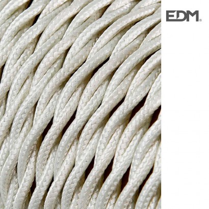Cable tèxtil trenat 2x0.75mm 25mts cotó euro/mts
