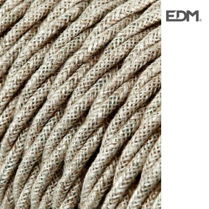 Cable tèxtil trenat 2x0.75mm 25mts llí euro/mts
