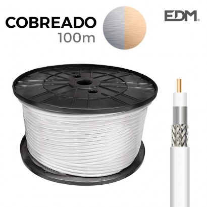 Cable coaxial apantallado cobreado edm  euro/mts