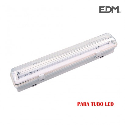 Regleta estanca para 1 tubo led de 9w  (eq 1x18w) 65cm ip44 - edm