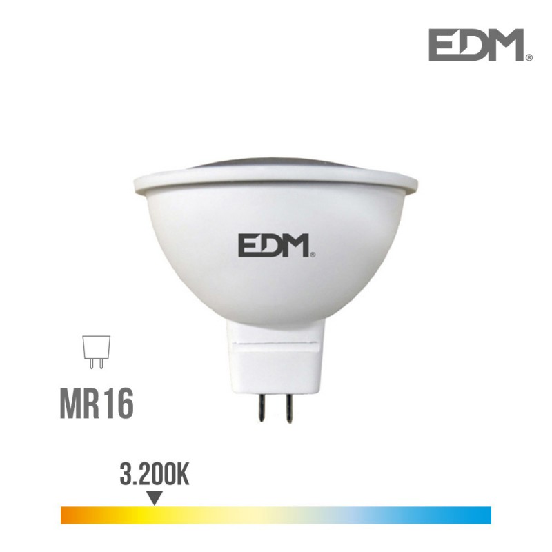 Bombeta dicroica led gu5.3 12v 5w 450 lm 3200k llum càlida edm 