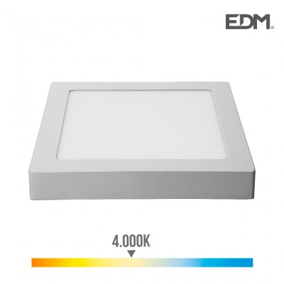 Downlight led superfície 20w 1500 lumens 4.000k llum dia cromo mate edm 