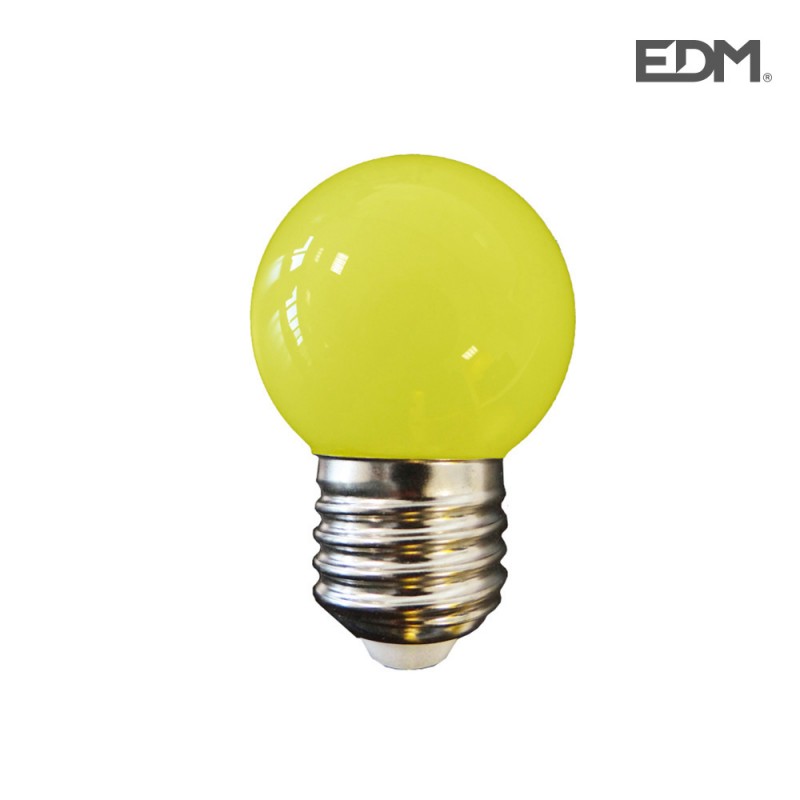 Bombeta esfèrica led e27 1,5w 80 lm groga edm 