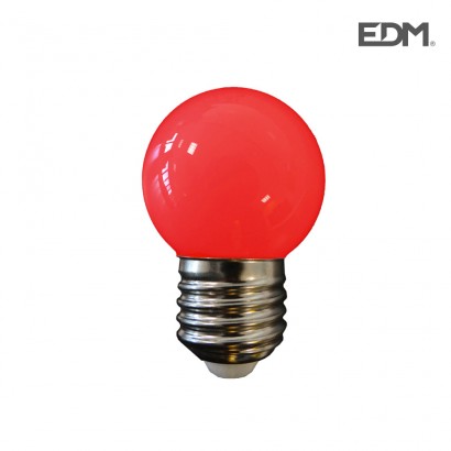 Bombeta esfèrica led e27 1,5w 80 lm vermella edm 