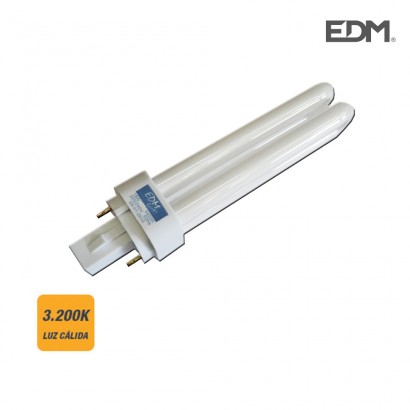 Bombilla bajo consumo g-24 d3 26w 3.200k luz calida edm